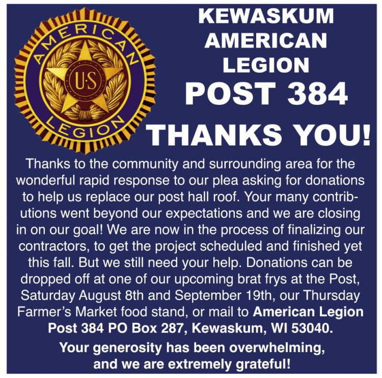 American Legion Post Thank You