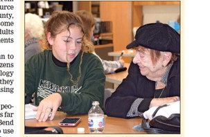 K.H.S. Students Lead Tech Class  for Senior Citizens